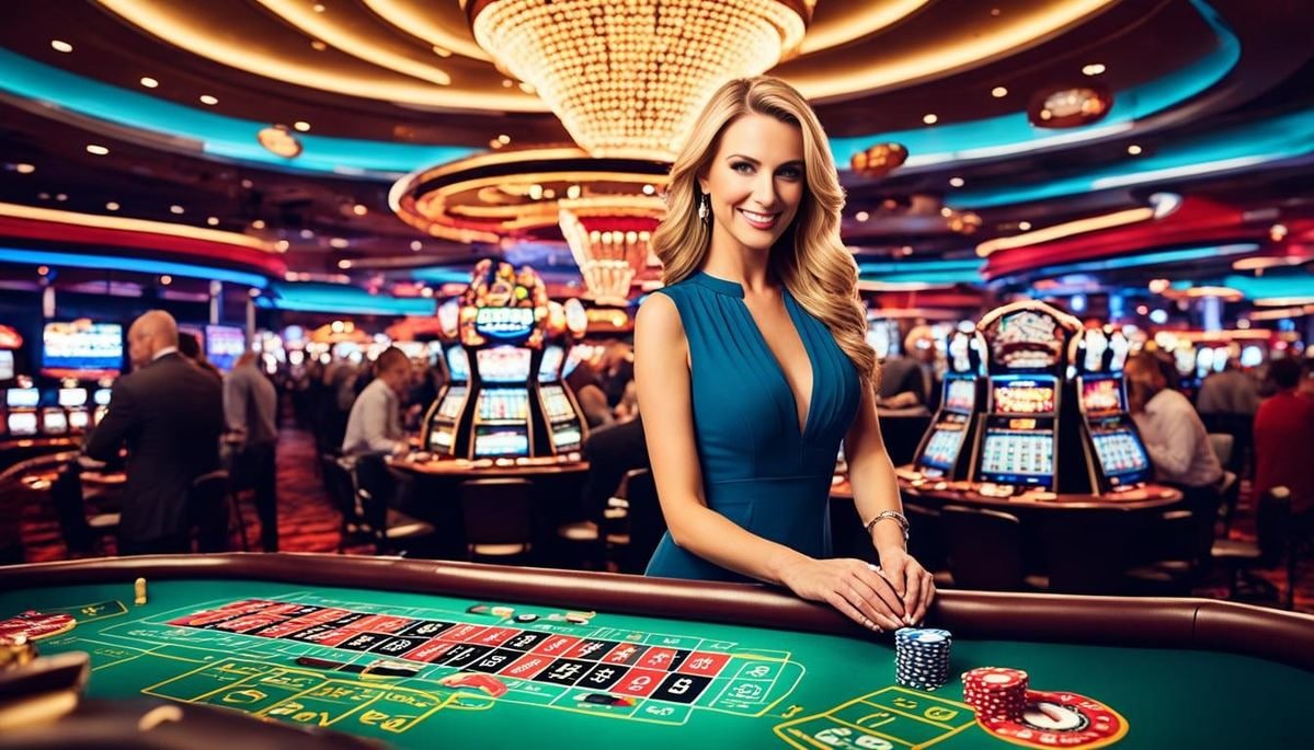 Interface aplikasi idnasia88 menampilkan meja live dealer dan menu permainan
